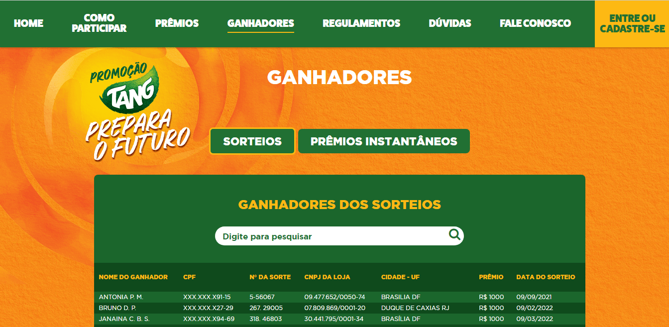 Promoção Tang 2023