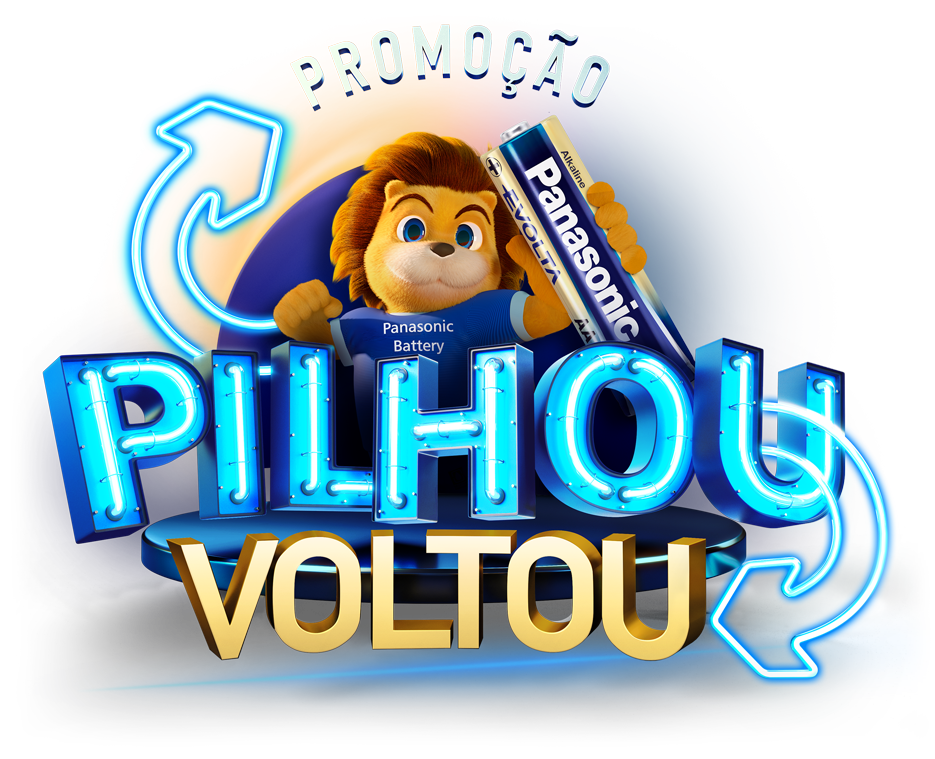 Promoção Panasonic 2023 "Pilhou, Voltou" e o mascote Leo Pilha